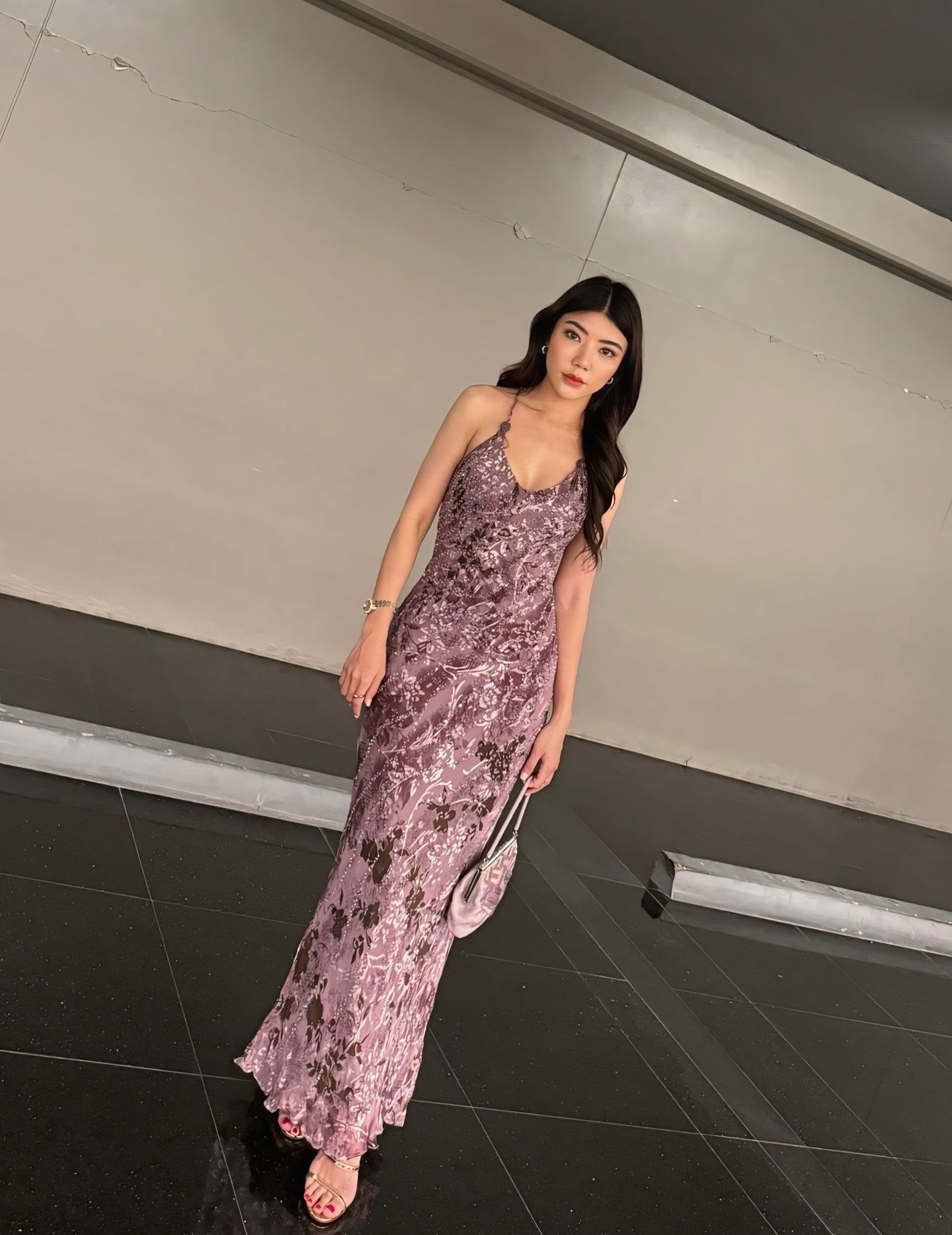 S02 Vintage Super Rare Purple Sue Wong Evening Dress (XS-S)