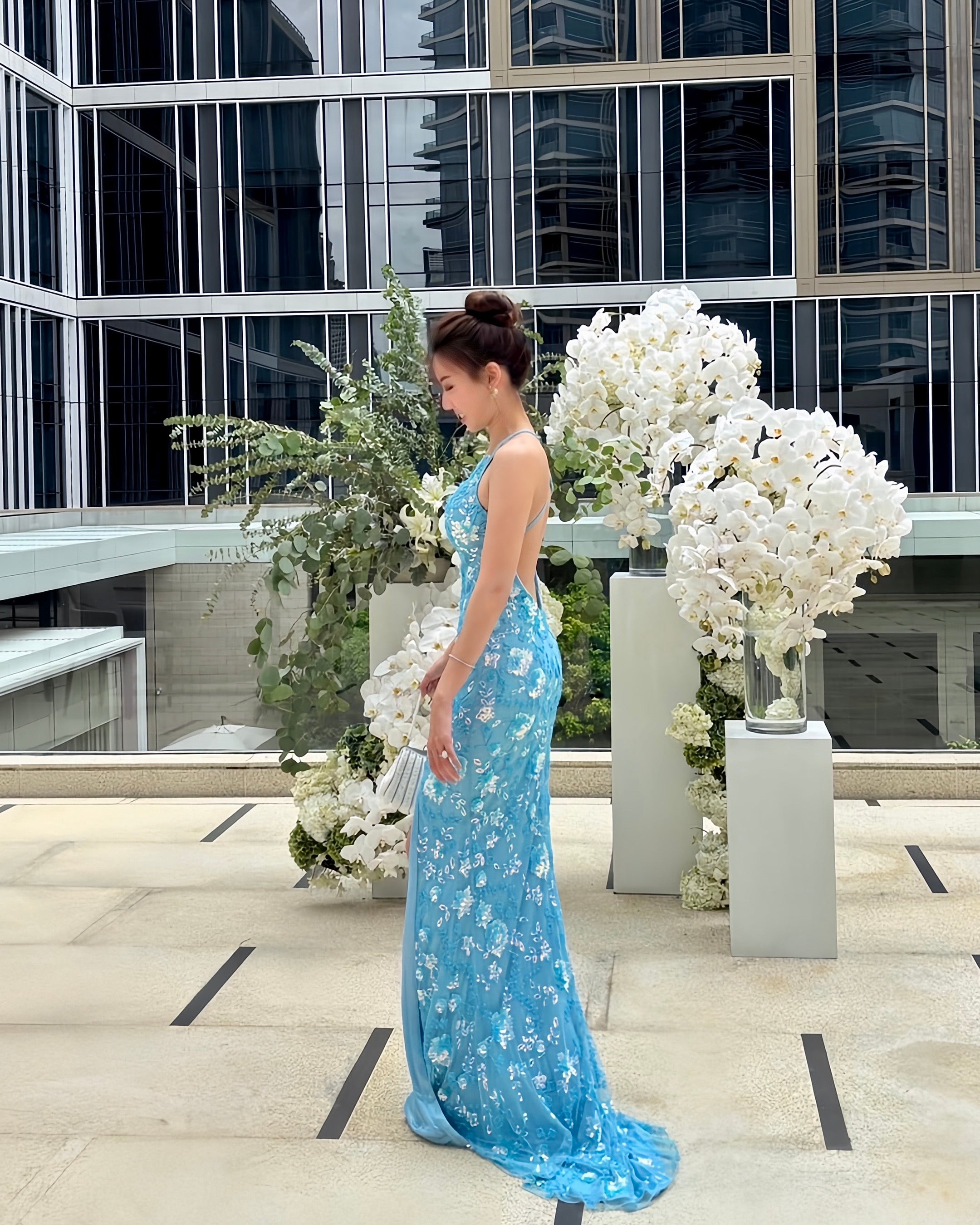 P07 Primavera Sky Blossom Gown (XS-S)