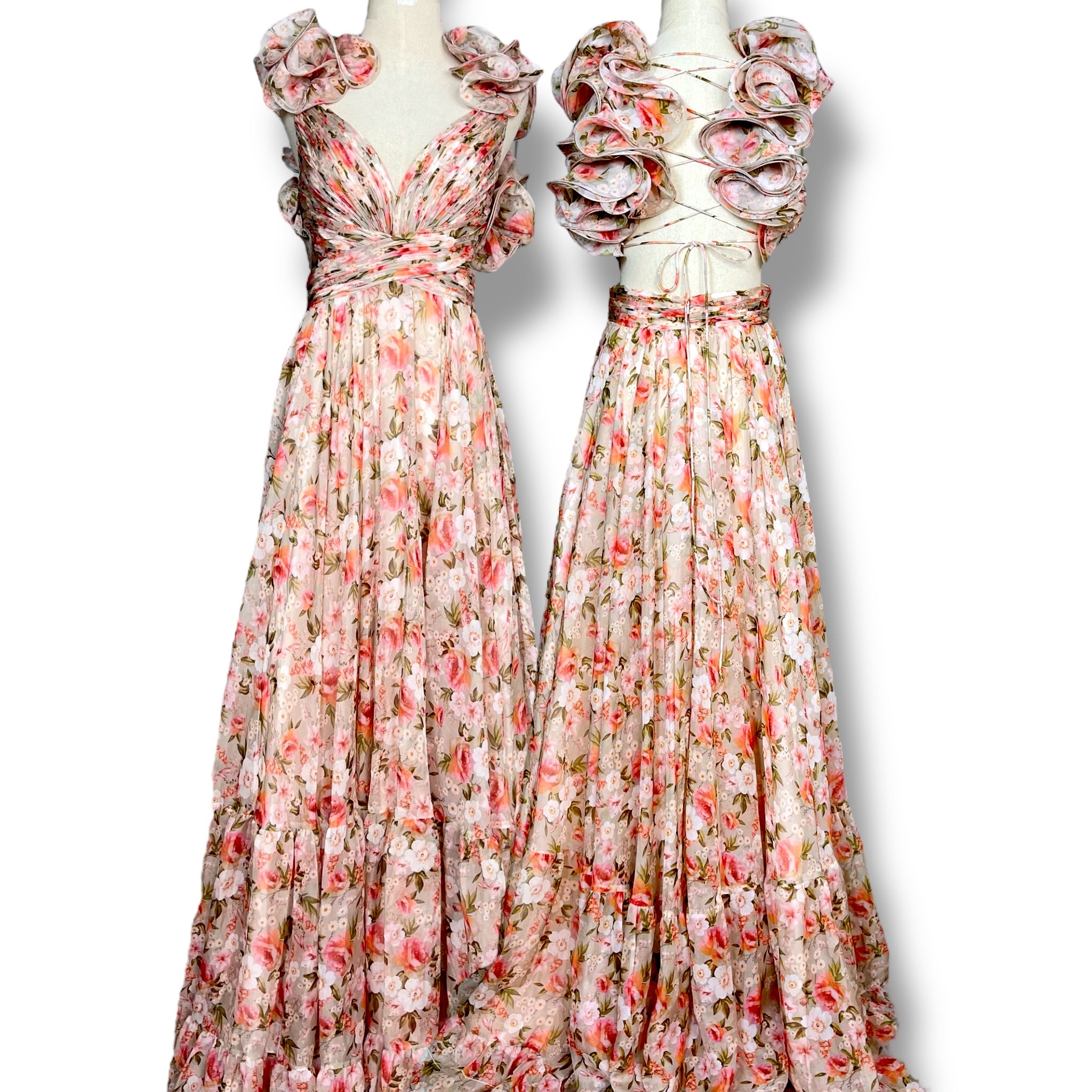 M15 Mac Duggal Rosy Evening Gown (L-XL)