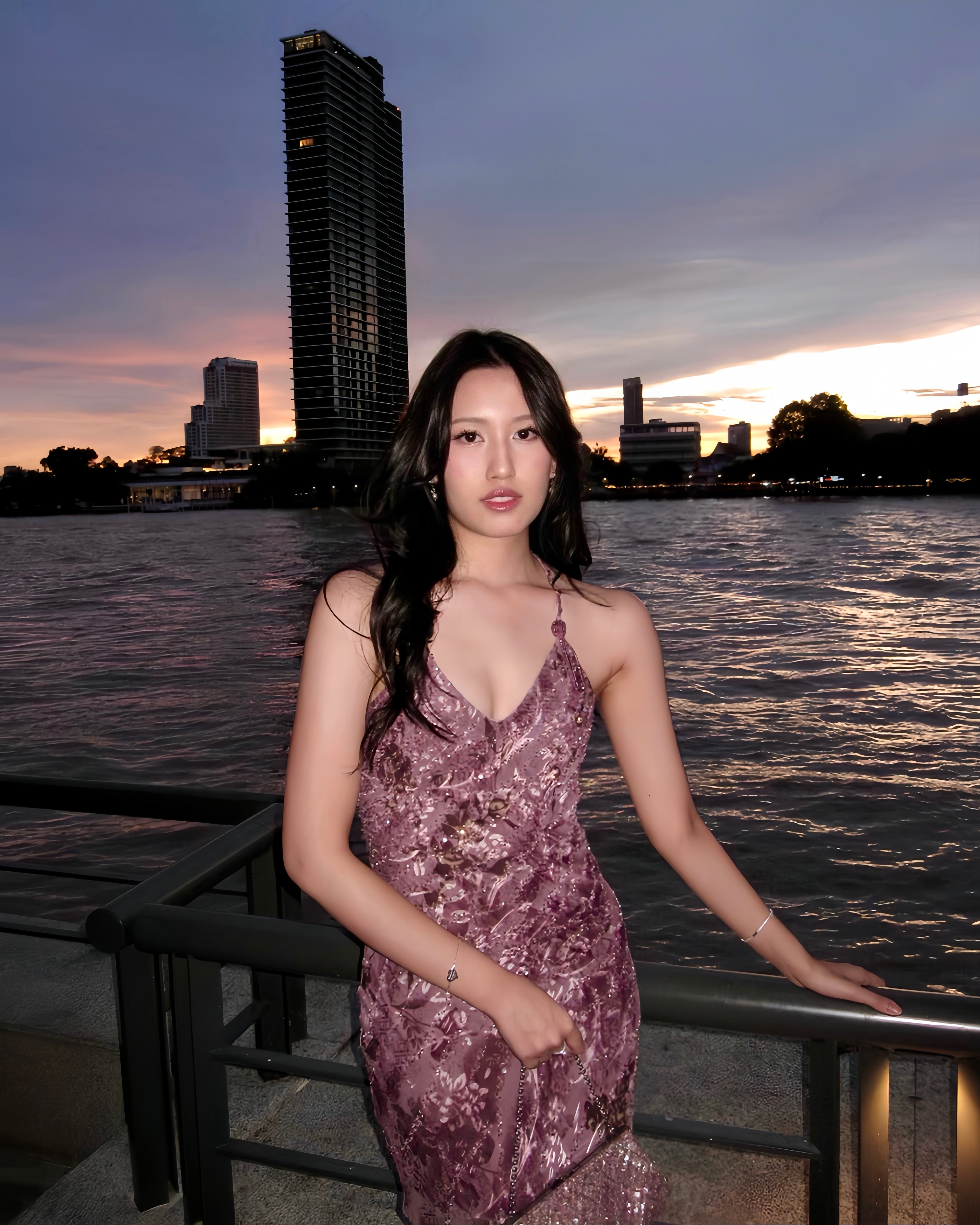 S02 Vintage Super Rare Purple Sue Wong Evening Dress (XS-S)