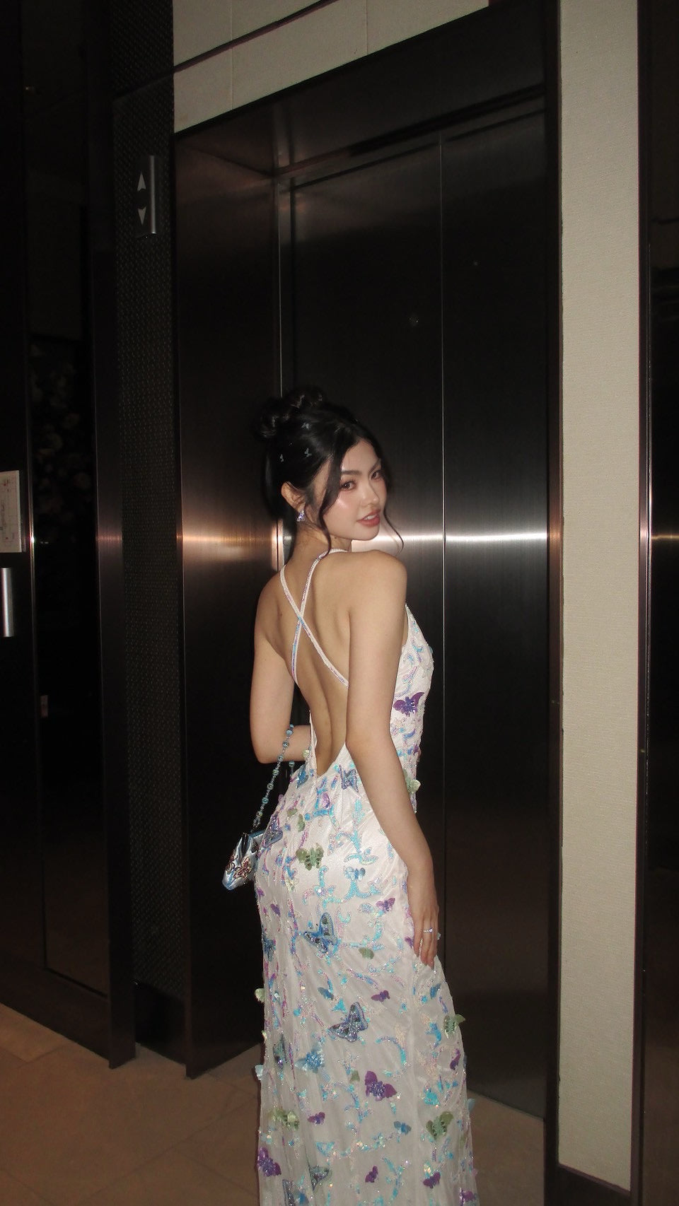 P03 Primavera White Butterfly Gown (XS-S)