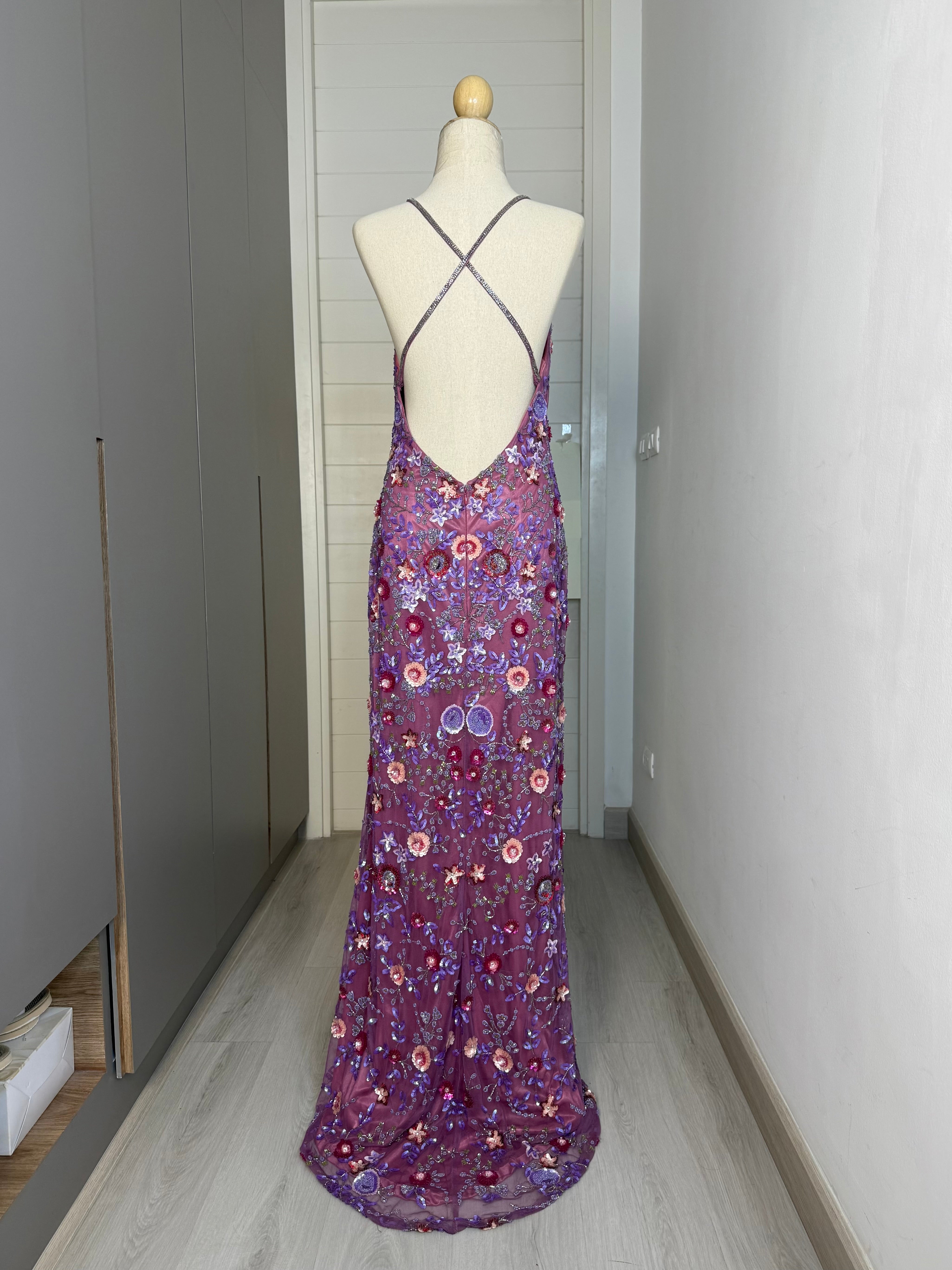P05 Primavera Orchid Bloom Embellished Gown (L-XL)