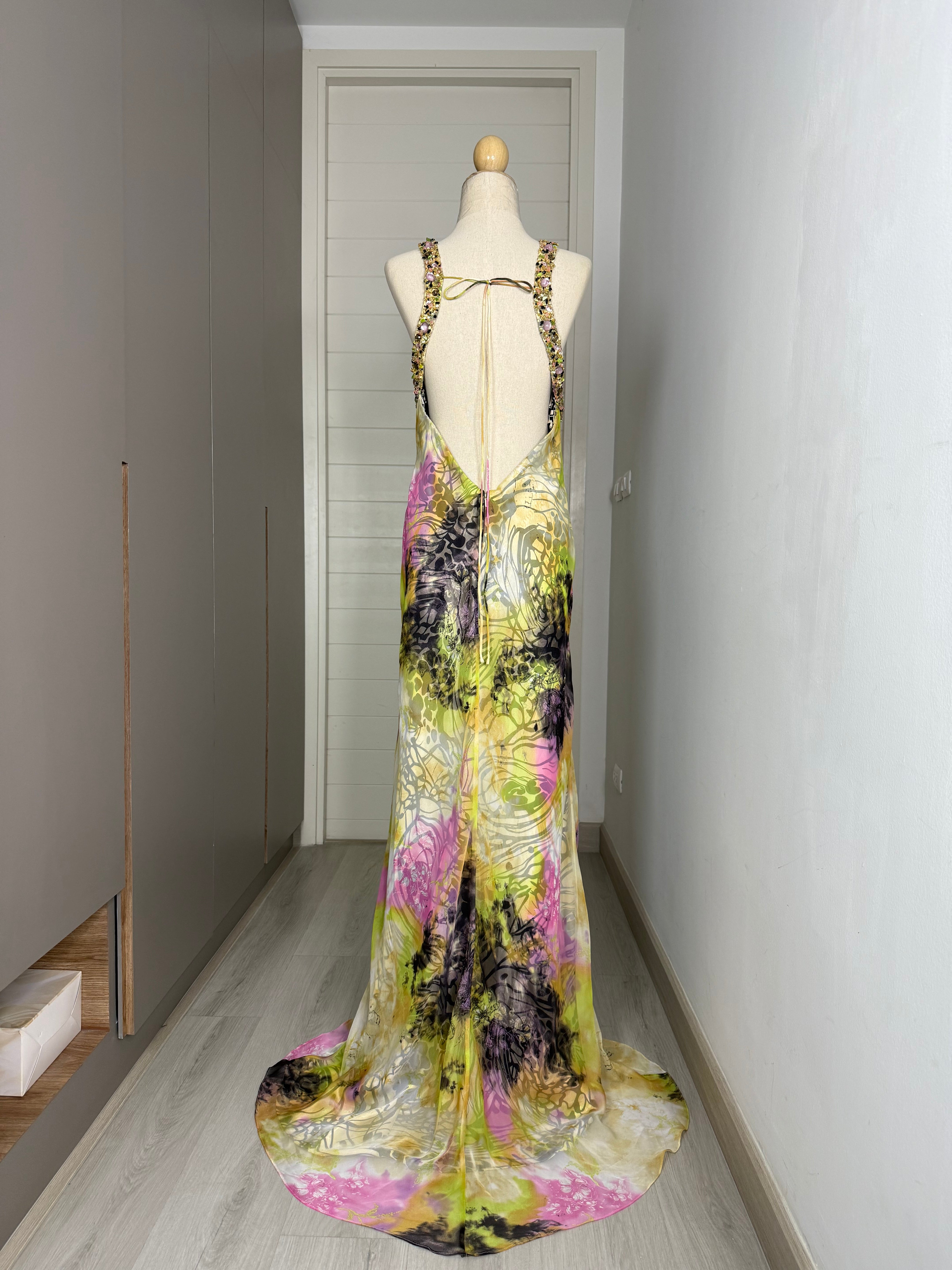 D17 Dave&Johnny Floral & Butterfly Evening Gown (L-XL)