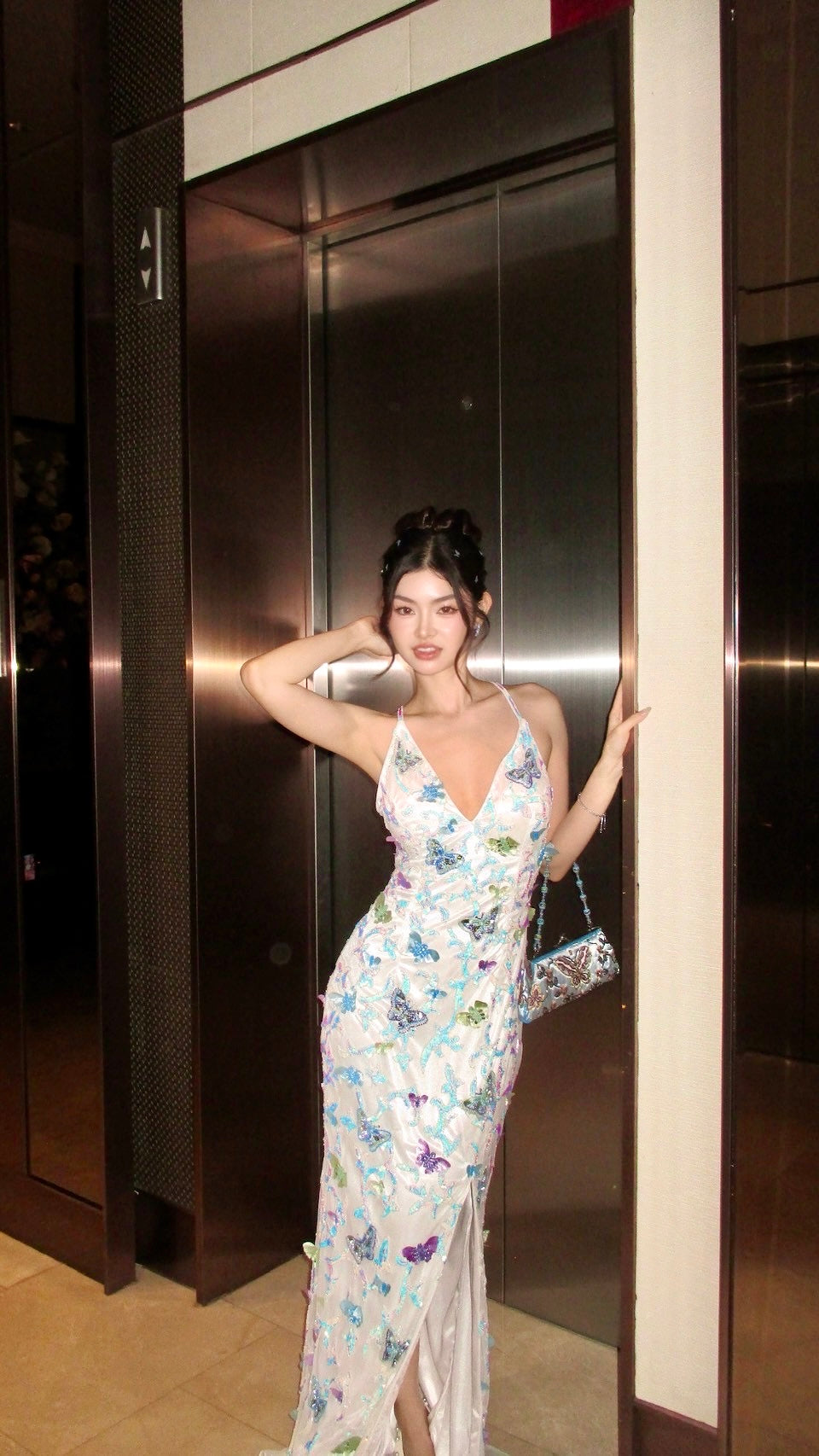 P03 Primavera White Butterfly Gown (XS-S)