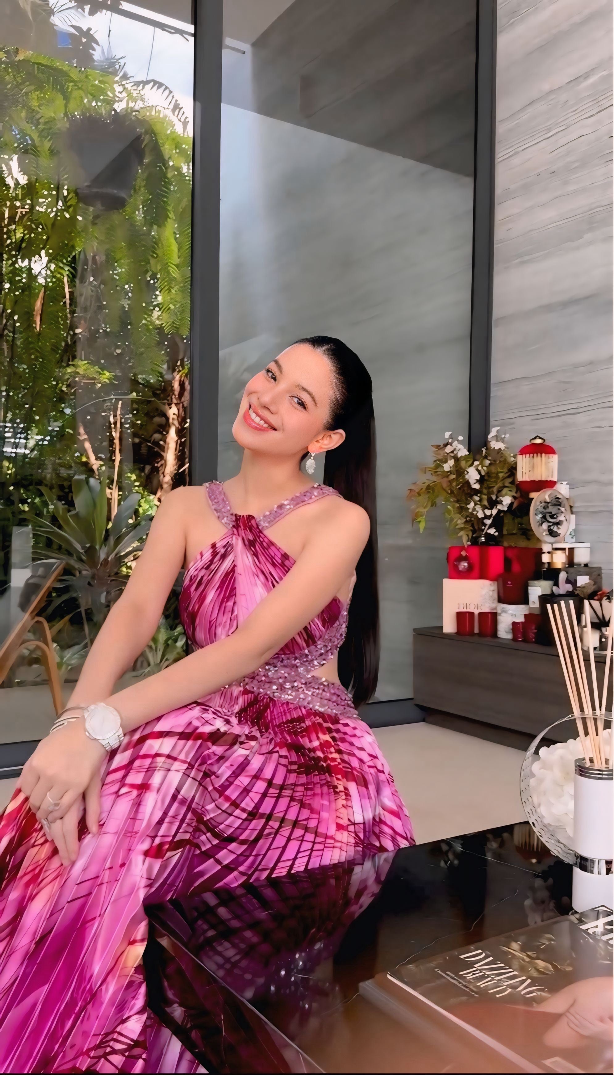 D08 David's Bridal Soft Pink Evening Gown (XS)