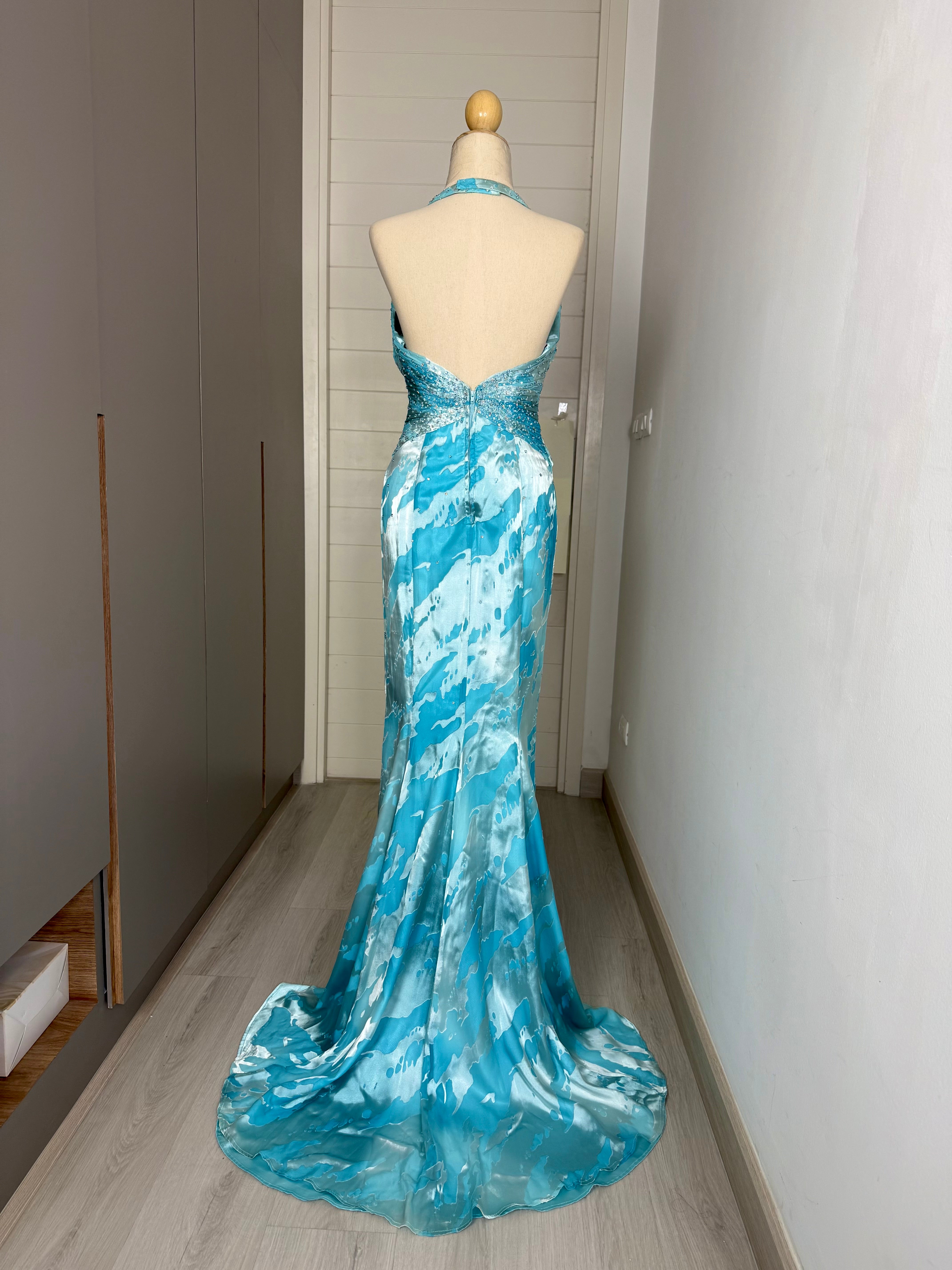 V89 Vintage Super Rare Oceanic Elegance Gown (XS-S)