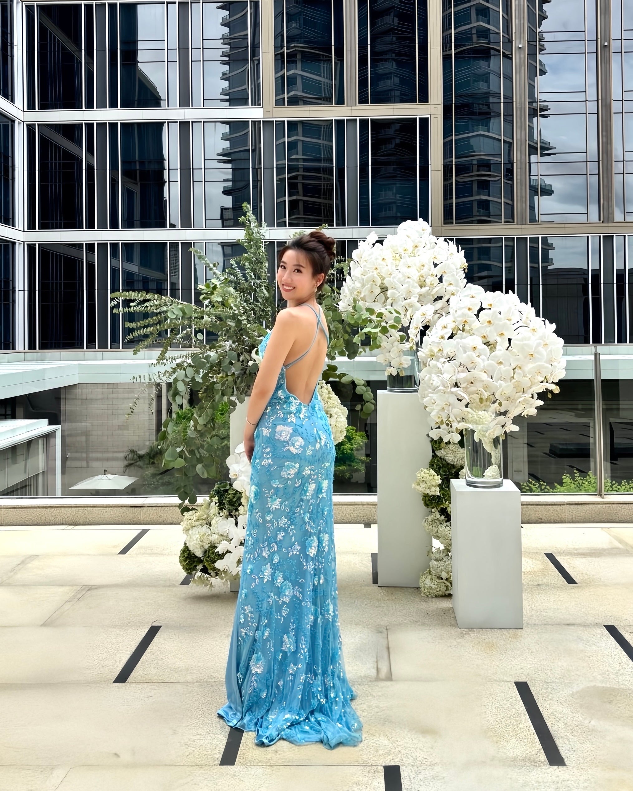 P07 Primavera Sky Blossom Gown (XS-S)