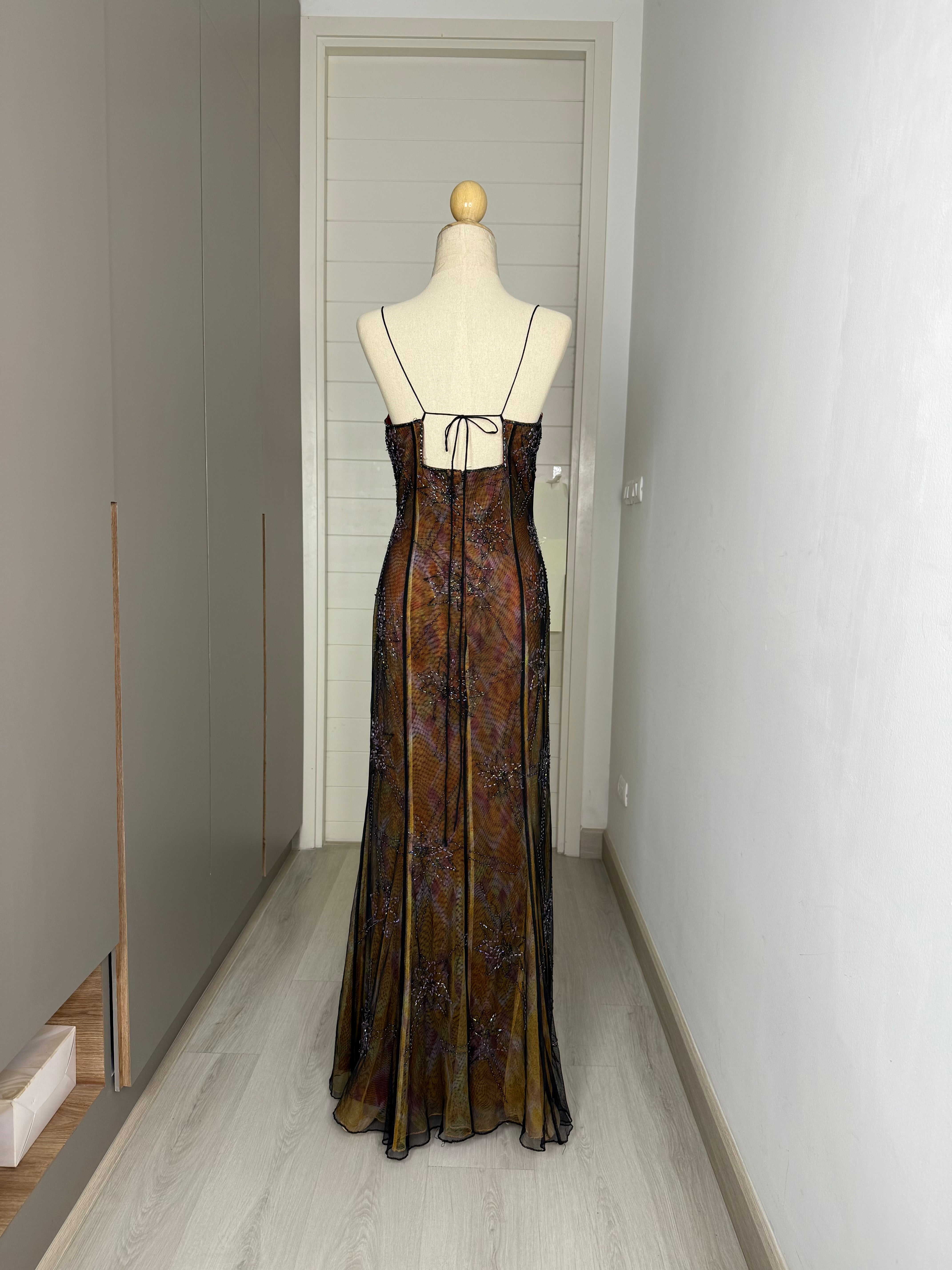 V103 Vintage Super Rare Starry Night Evening gown (S-M)