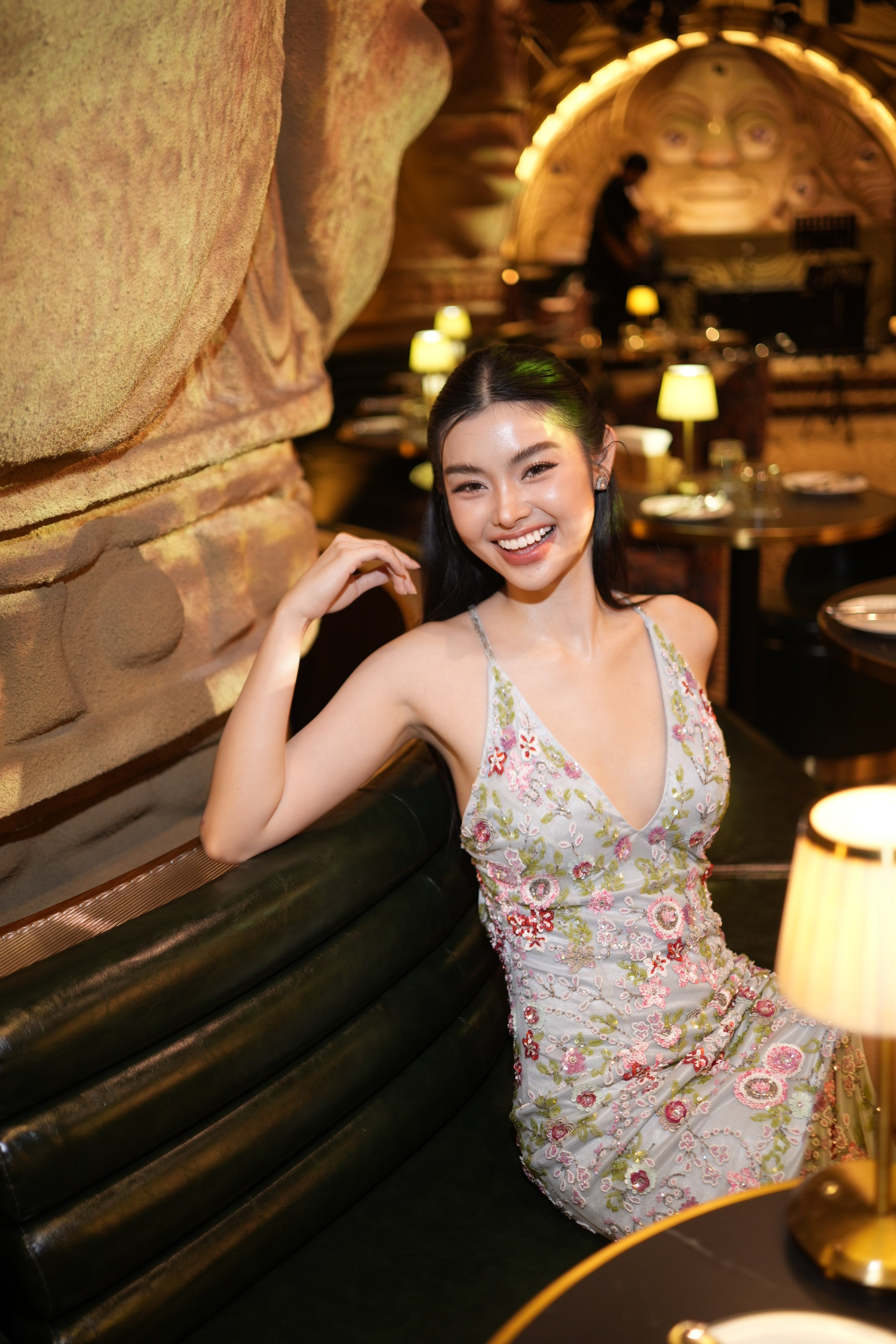 V280 Primavera Couture Sky Blossom Beaded Gown (XS)