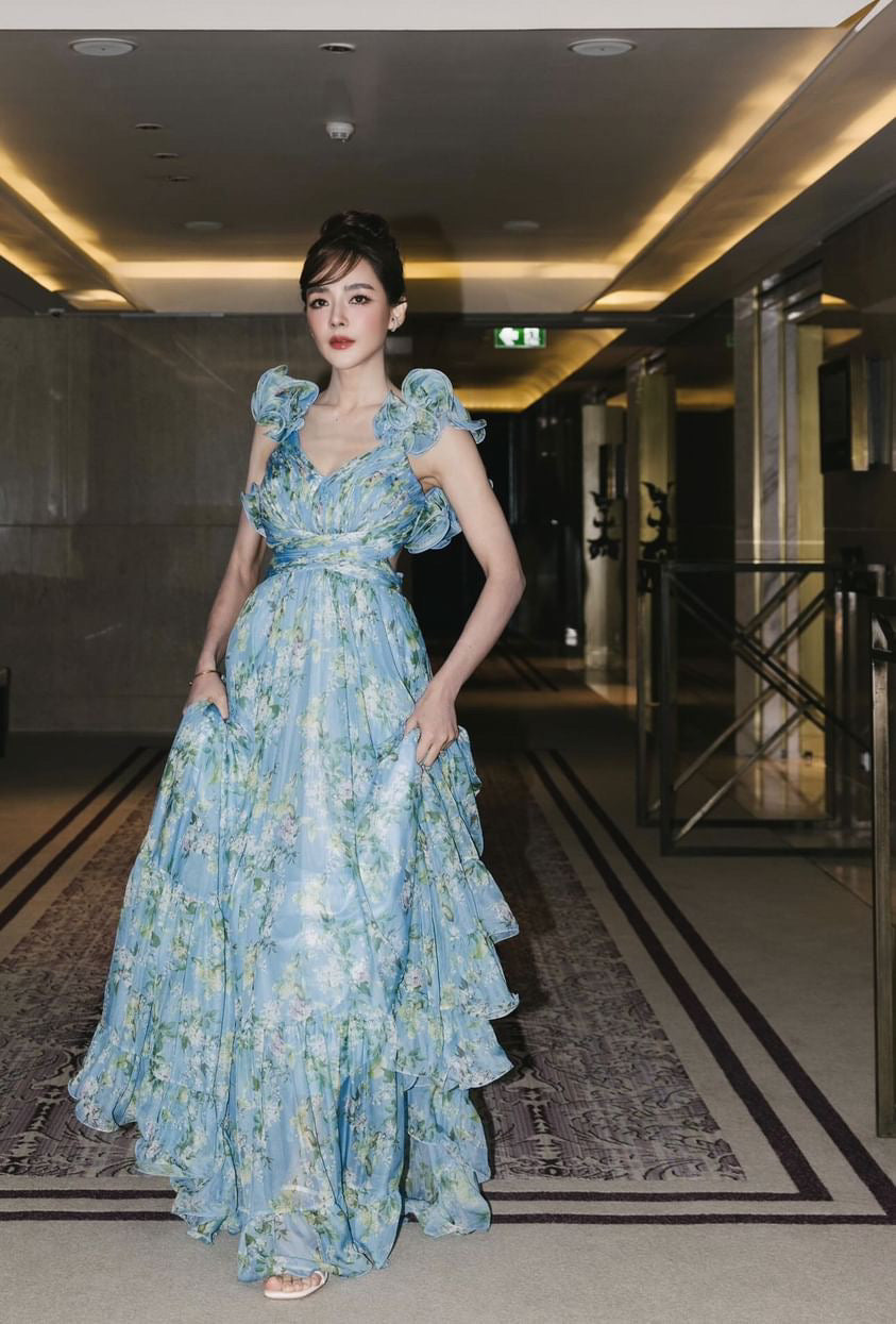 M11 Mac Duggal Baby Blue Evening Gown (S-M)