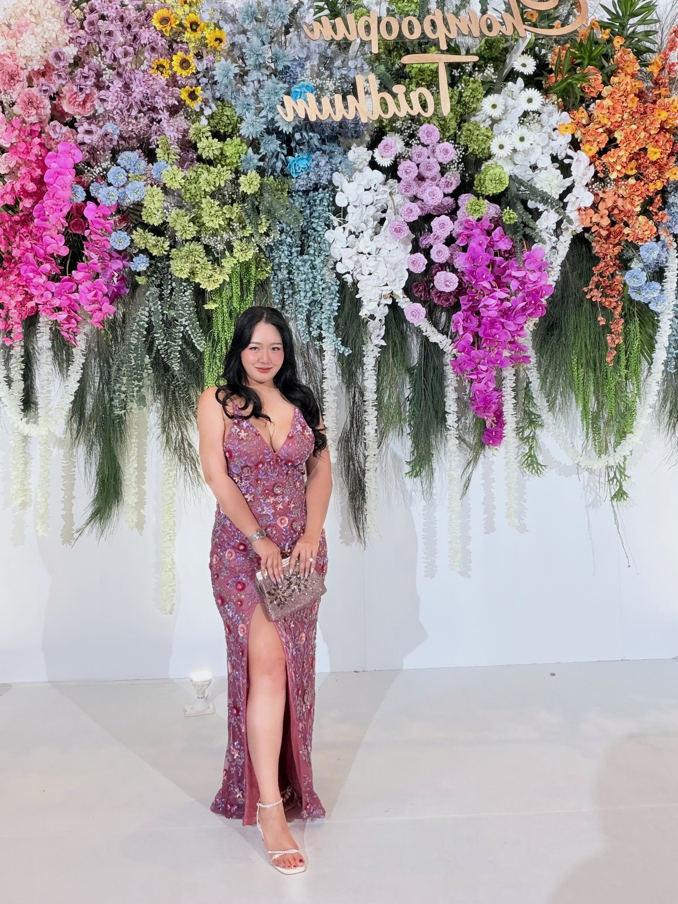 P05 Primavera Orchid Bloom Embellished Gown (L-XL)
