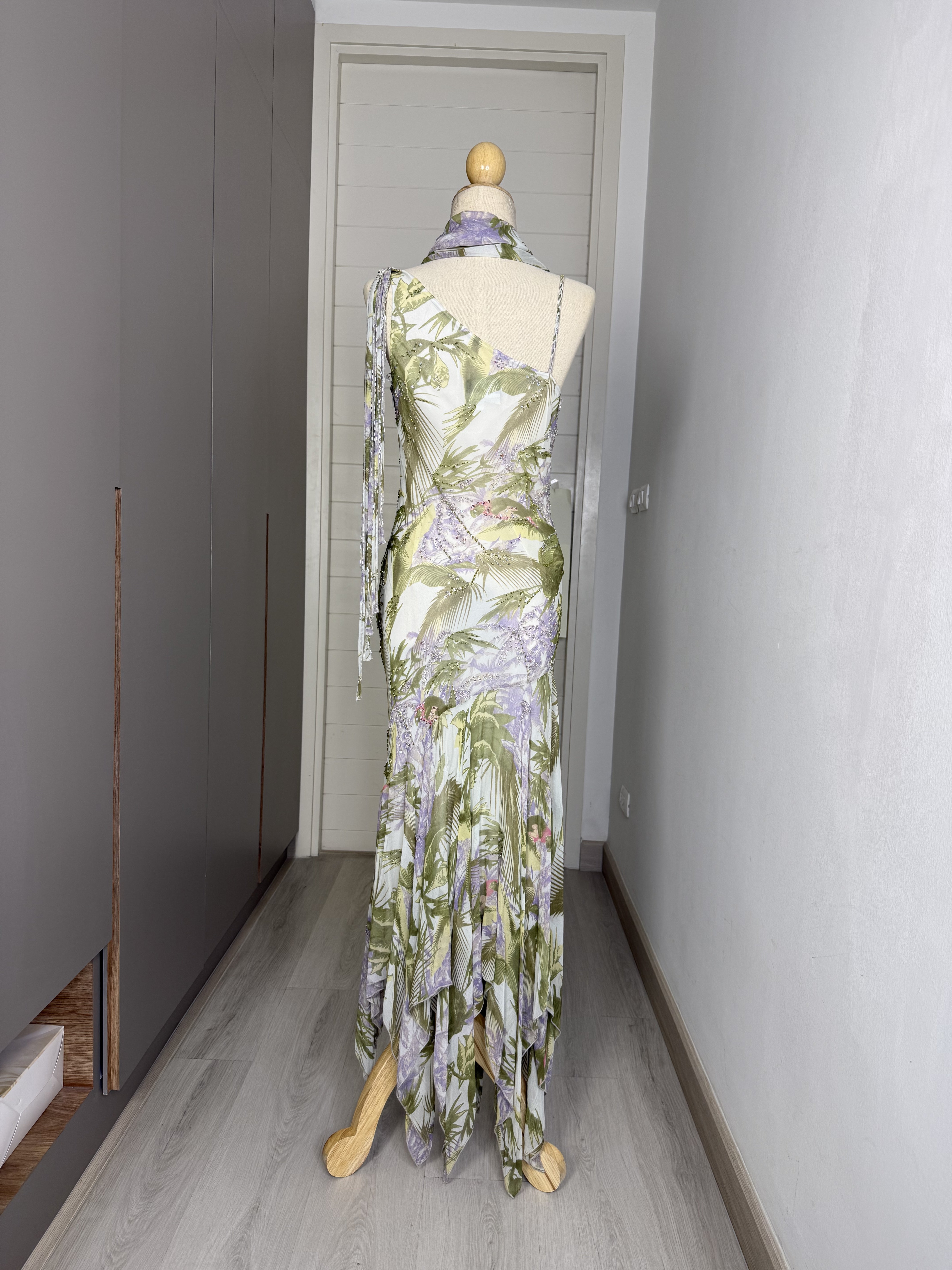 V66 Vintage Super Rare Diane Freis Tropical Evening Gown (XS-S)