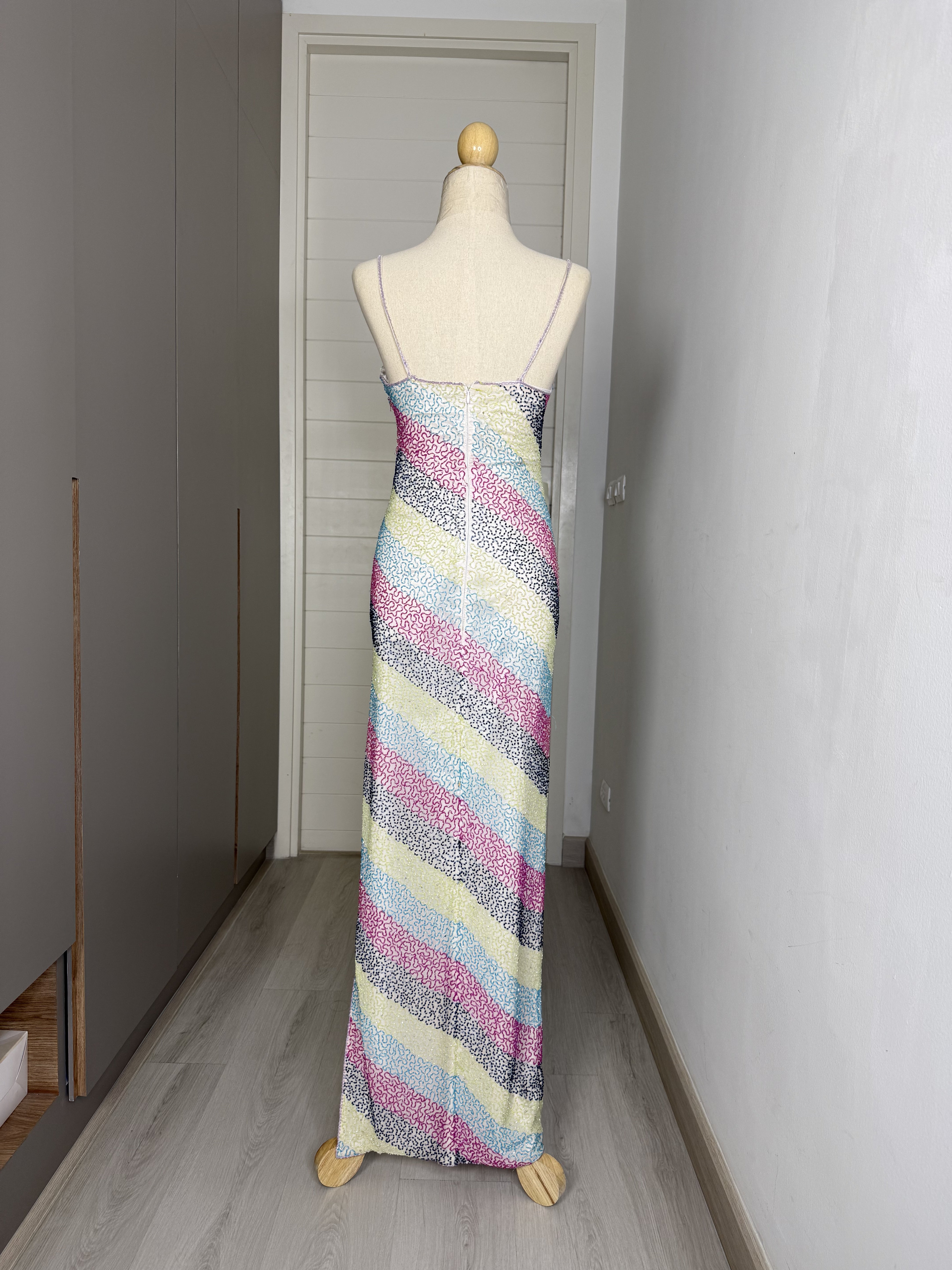 V70 Vintage Super Rare Rainbow Evening Gown (XS)