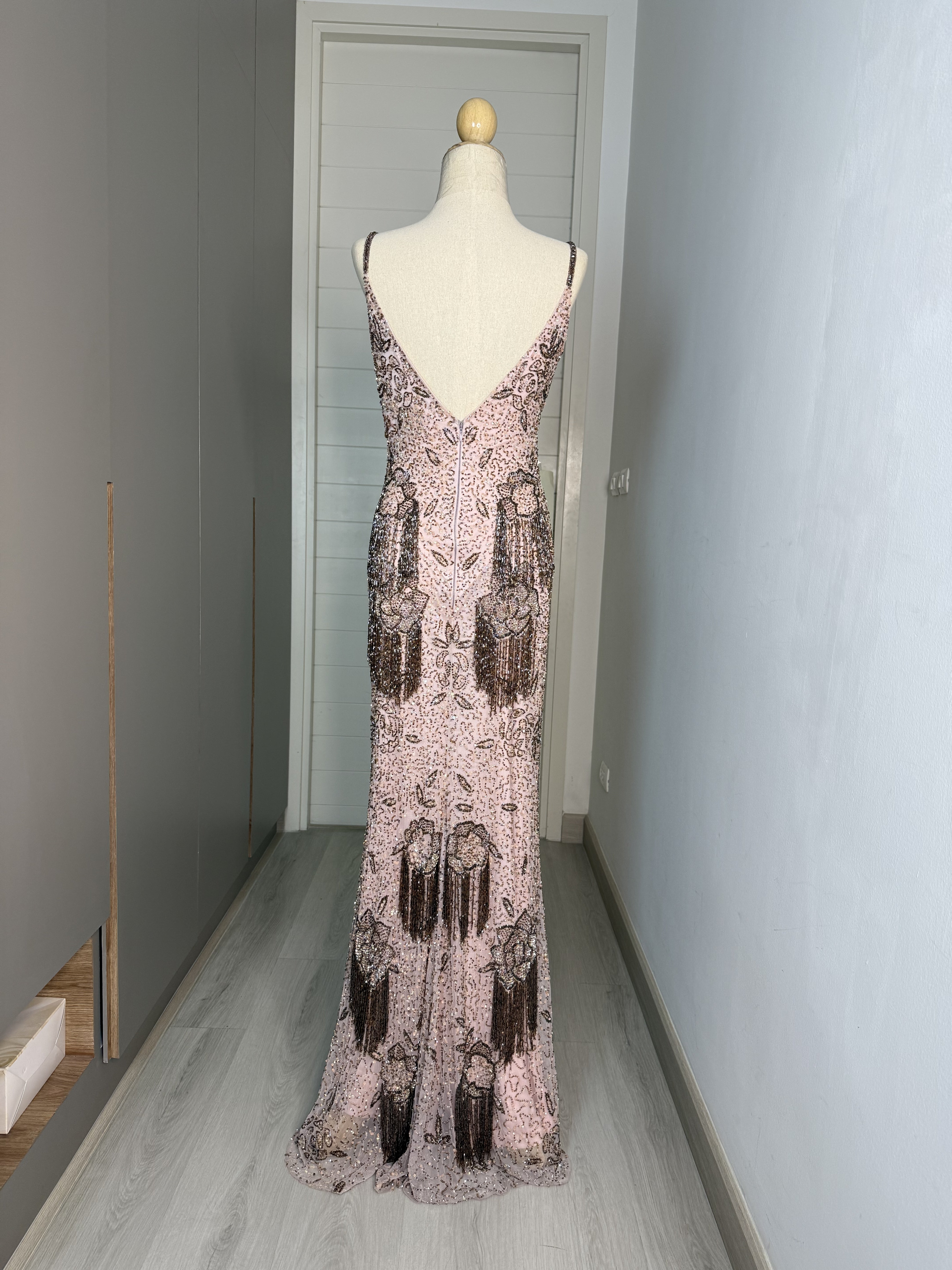 V73 Vintage Super Rare Dusty Rose Evening Gown (S)