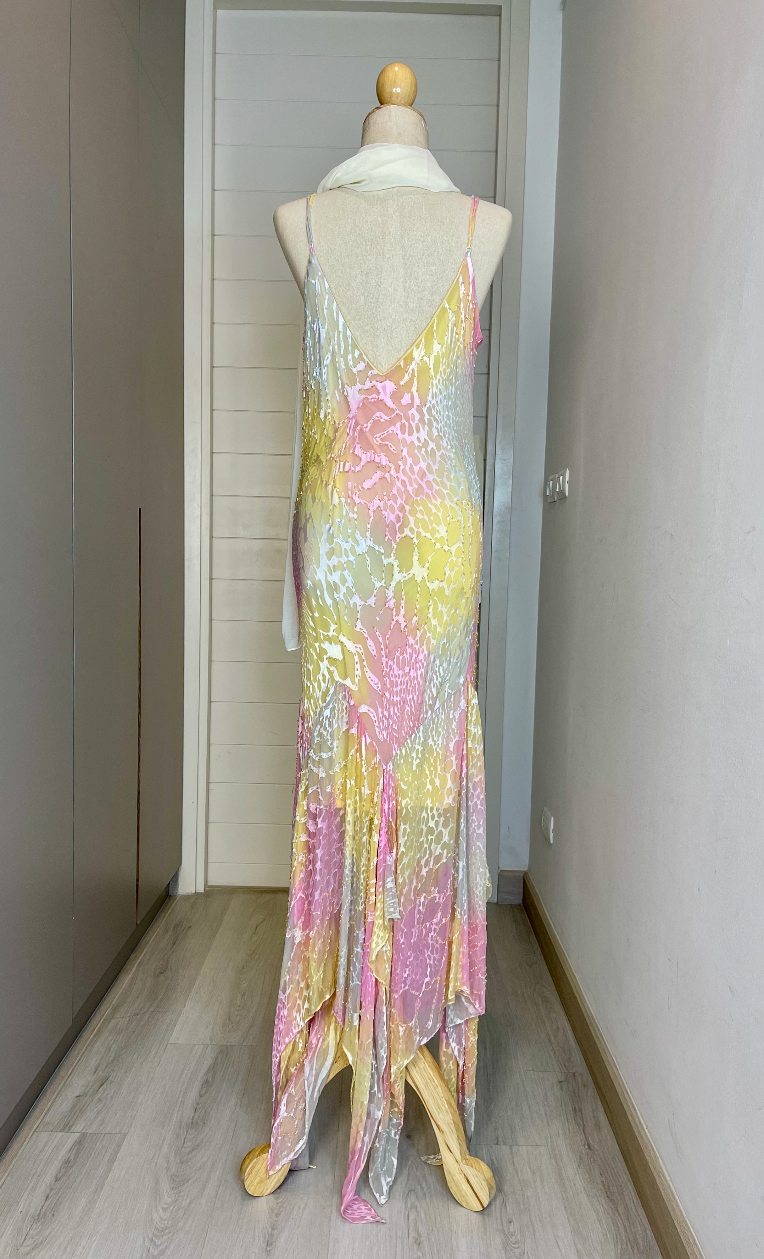 V05 Vintage Super Rare Pastel Evening Gown (L-XL) *ปิดการเช่าแล้ว
