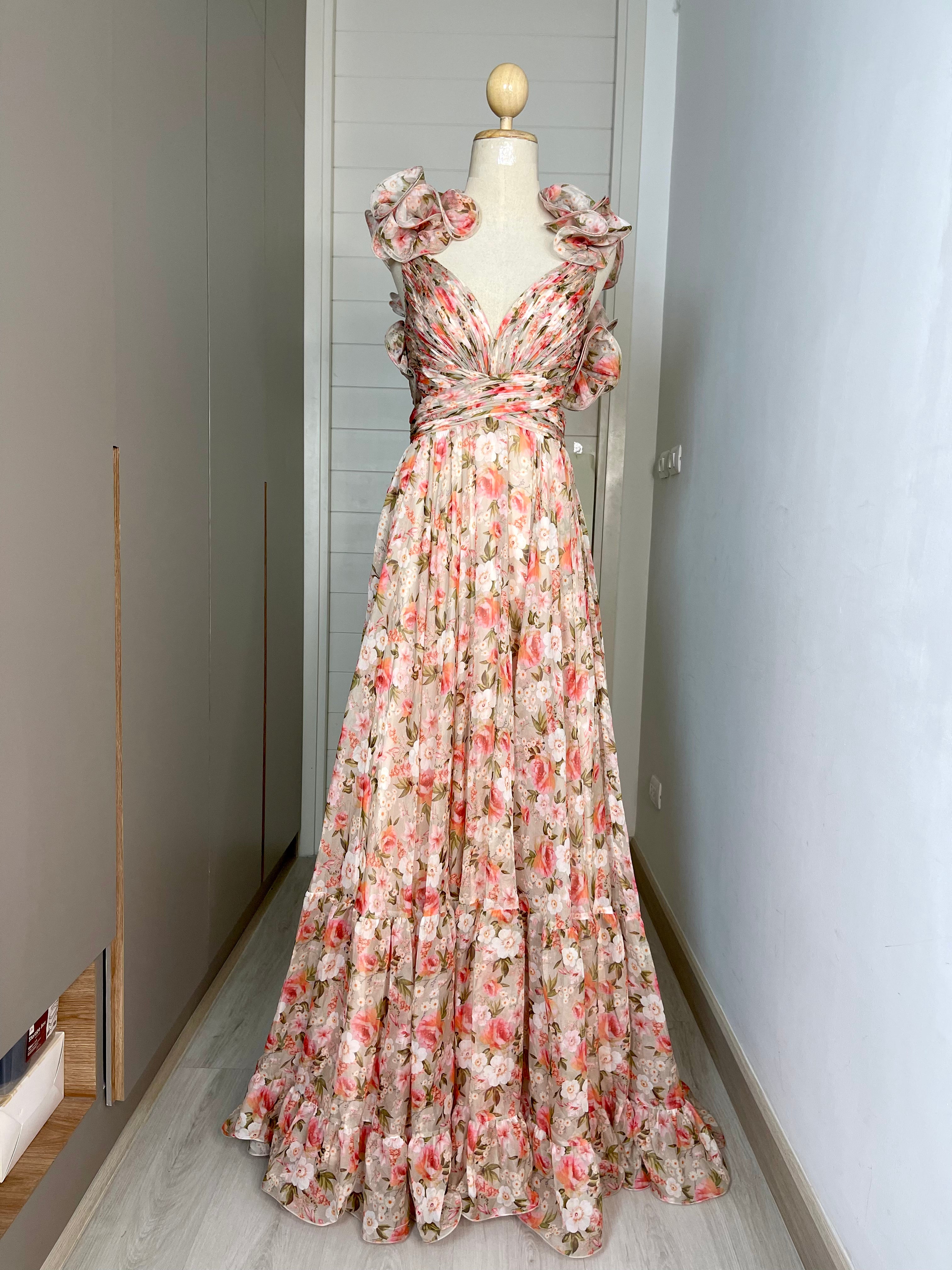 M15 Mac Duggal Rosy Evening Gown (L-XL)