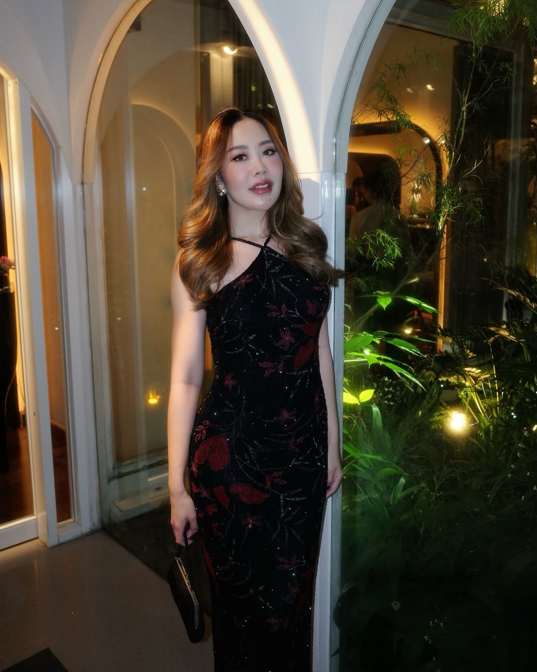 V16 Vintage Papell Black Evening Gown (XS-S)