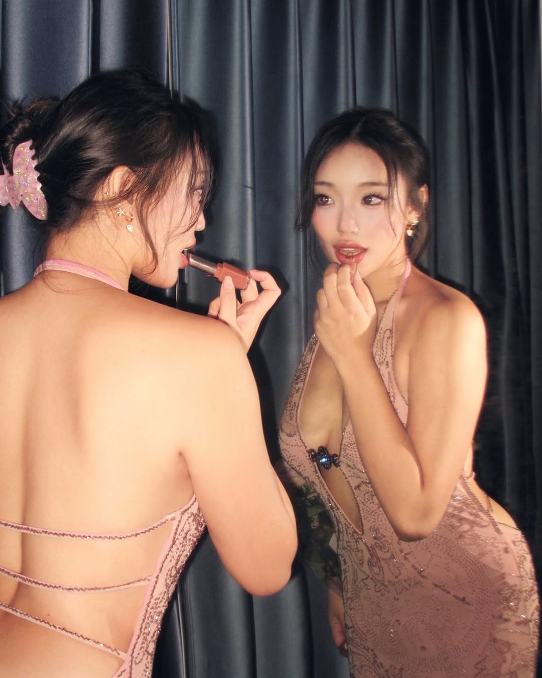 V71 Vintage Super Rare Attitudes Rouge Evening Gown (S-M)