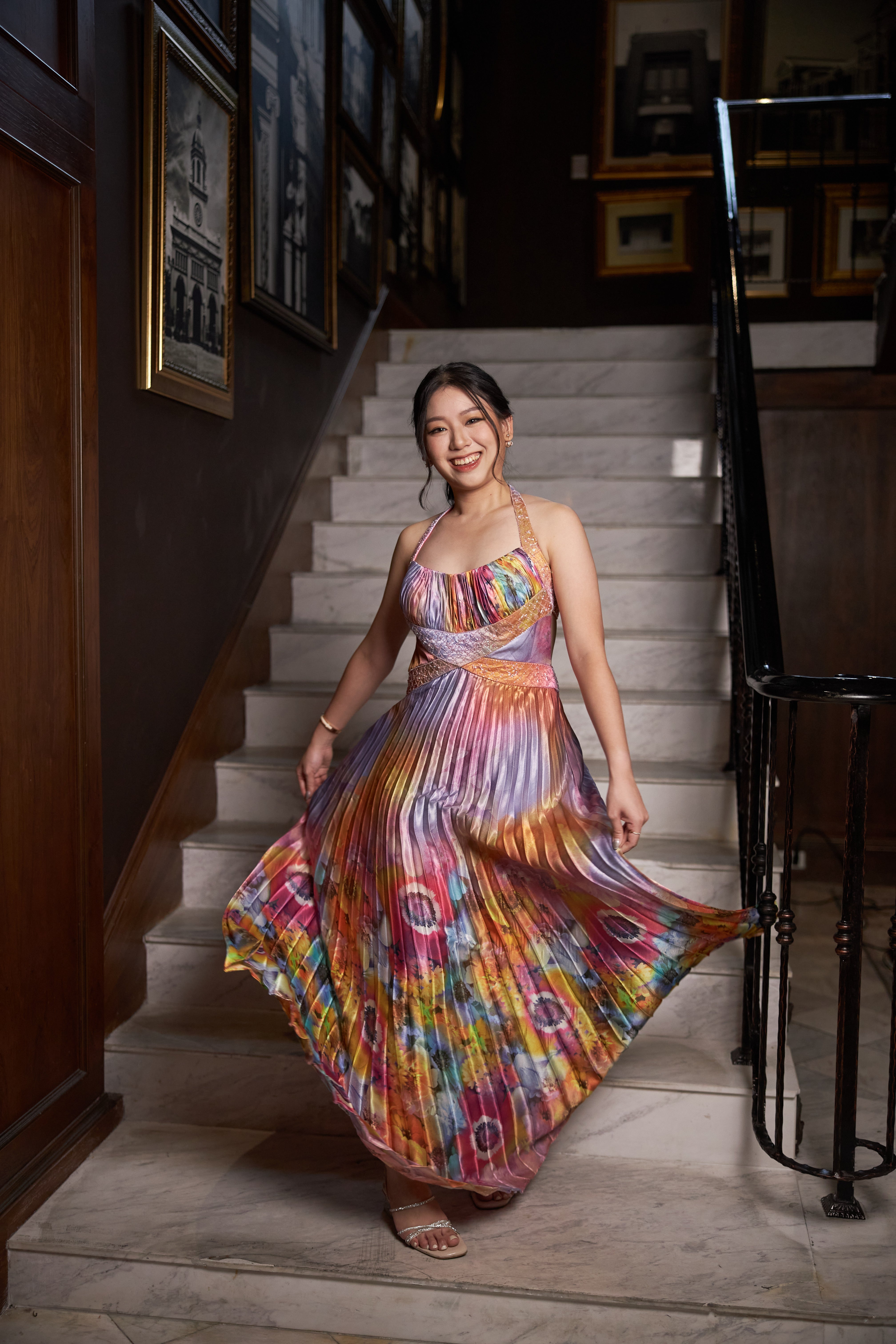 N01 NV Couture Colorful Evening Dress (M-L)