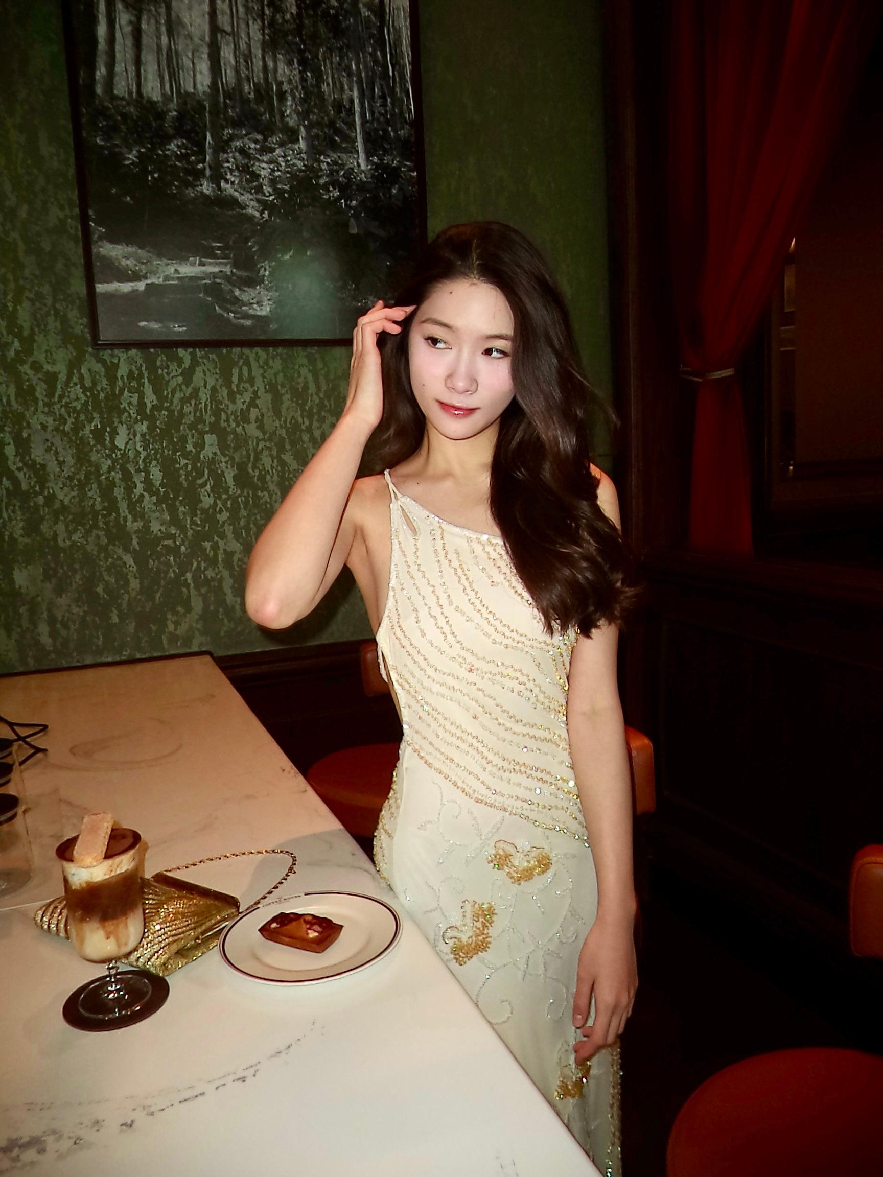 V118 Vintage Super Rare Golden Whisper Gown  (S-M)