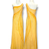 V133 Vintage Amber Flame One-Shoulder Gown (L-XL)