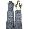 V166 Vintage Scala Midnight Velvet Petal Dress (M-L)