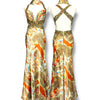 V120 Vintage La Femme Leopard Abstract Gown (XS)
