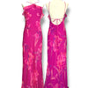 V192 Vintage Betsy & Adam Orchid Bloom Draped Dress (S-M)