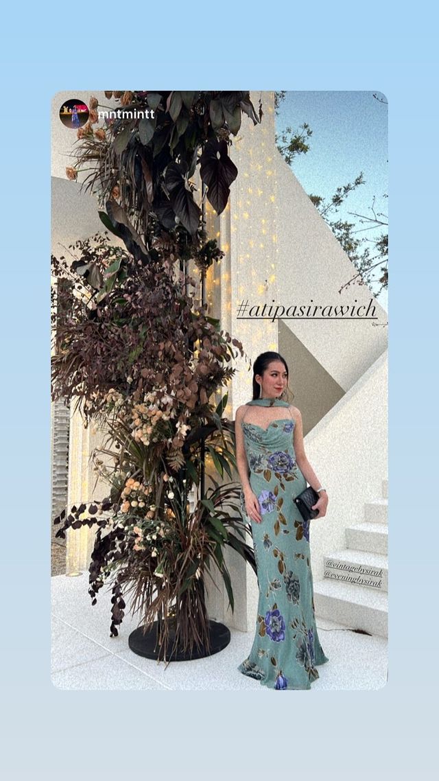 D10 Super Rare Diane Freis Green Evening Gown (S-L) (สาวไซส์ S ต้องเก็บสายขึ้น)