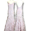 V245 Vintage Aspeed Dusty Rose Petal Beaded Gown (M-L)