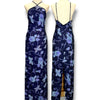 V218 Vintage Papell Boutique Evening Midnight Blossom Gown (M)