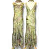 V178 Vintage Sage Green Garden Draped Gown (S-M)