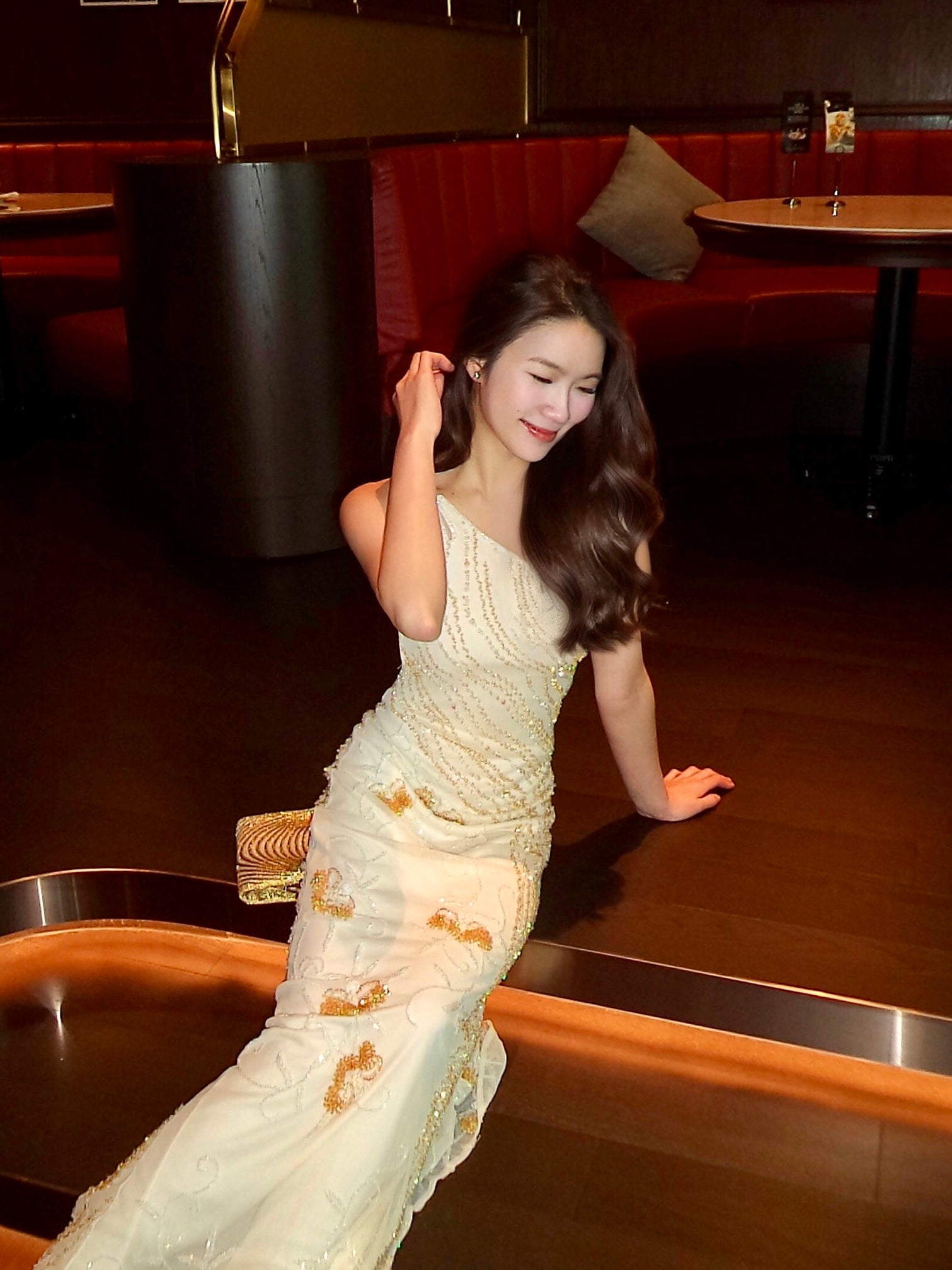 V118 Vintage Super Rare Golden Whisper Gown  (S-M)
