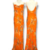 V181 Vintage Cache Sunset Bloom Beaded Dress (M)