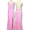 V170 Rosé Crystal Blossom Gown by Primavera Couture (L-XL)