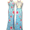 V199 Vintage Primavera Cherry Bloom Embellished Gown (XS)