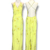 V163 Vintage Sean Collection Pastel Yellow Beaded Dress (L-XL)