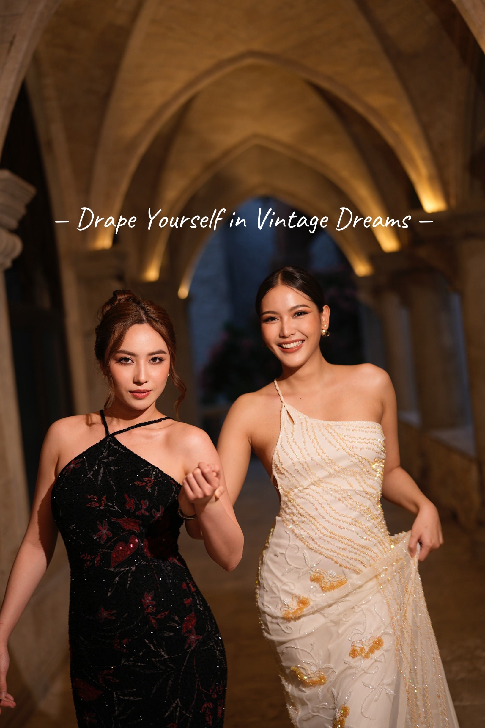 V118 Vintage Super Rare Golden Whisper Gown  (S-M)