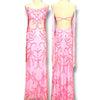 V301 Vintage Attitude by Debra Pink Stardust Beaded Gown (XS–S)
