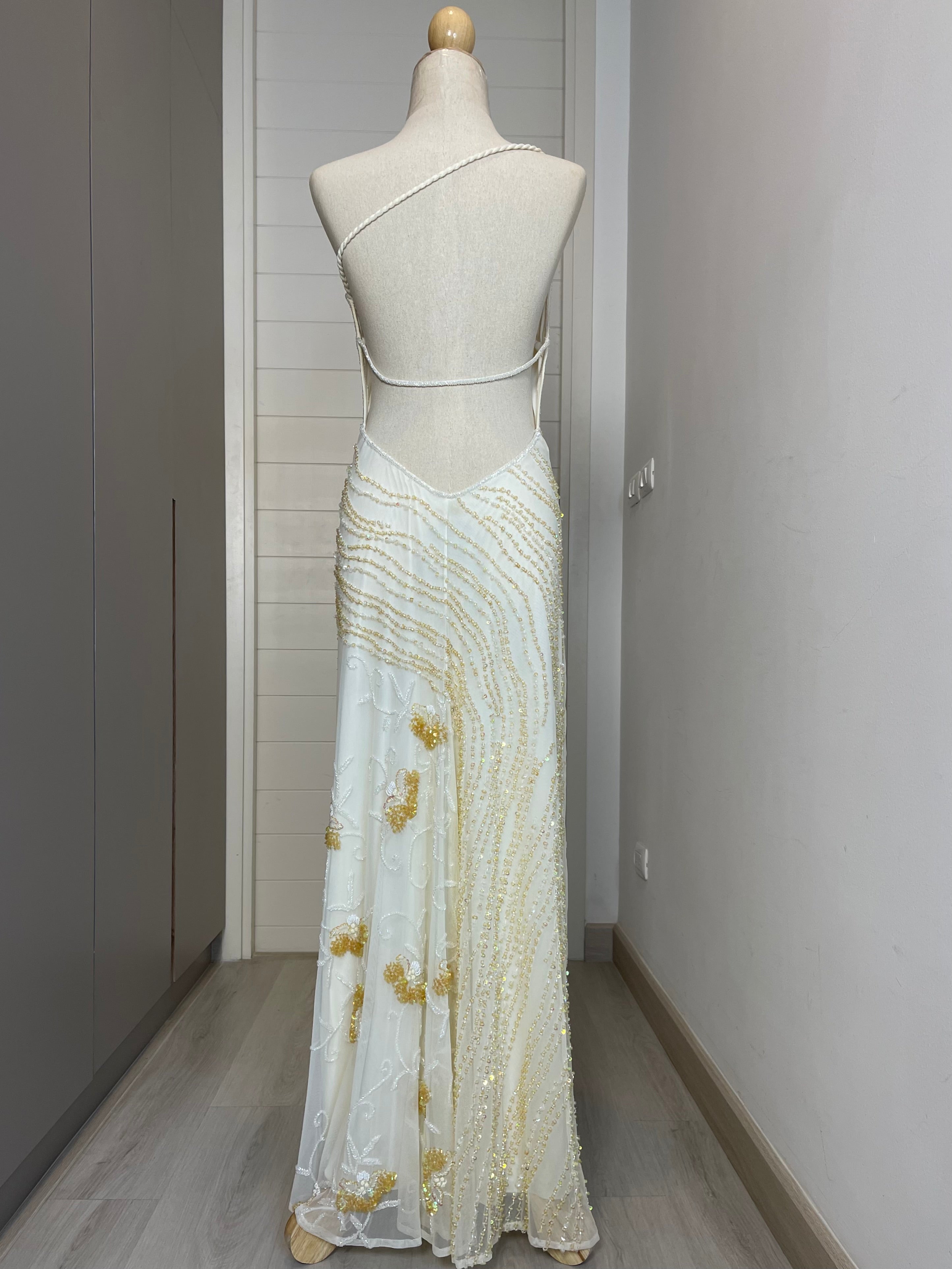 V118 Vintage Super Rare Golden Whisper Gown  (S-M)