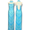 V51 Vintage Scala Baby Blue Evening Gown (M-L)