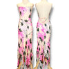 V272 Vintage Sean Collection Blossom Mist Open-Back Gown (M-L)