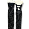 V220 Vintage Scala Midnight Shimmer Cut-Out Dress (XXS)