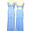 V152 Vintage Super Rare Crystal Sky Evening Gown (XS-S)