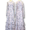 V233 Vintage Style Mac Duggal Blush Ruffle Garden Gown (M)