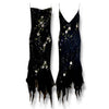 V04 Vintage Staney Floral Black Dress (XS-M) (ทรงเฉลียงเข้ารูปตามตัว)