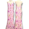 V275 Vintage Style Jules & Cleo Pink Petal Sequin Gown (XL)