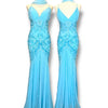 V151 Vintage Blue Frost Gown (XS–S)