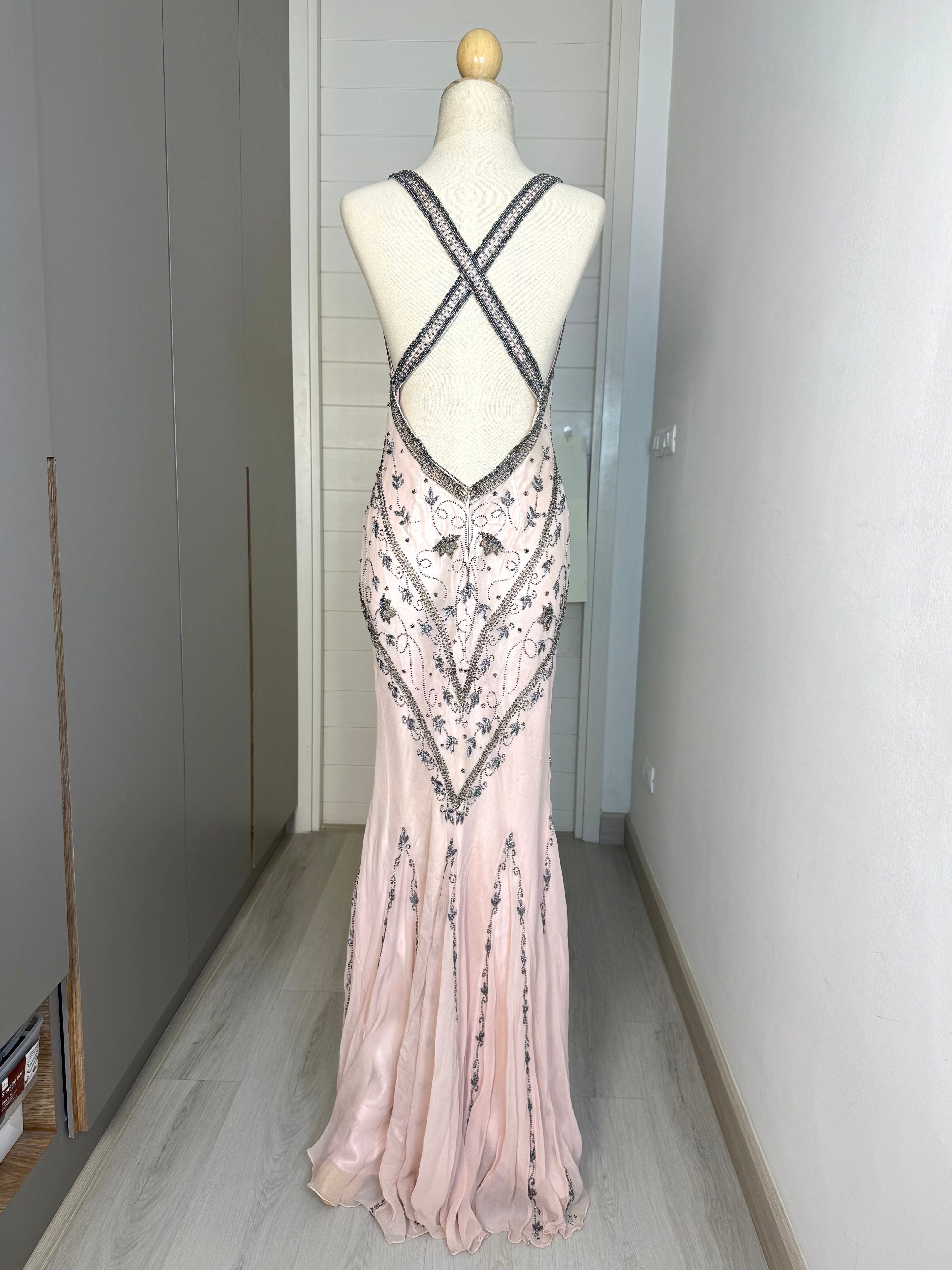 V57 Vintage Cache Nude Evening Gown (M)