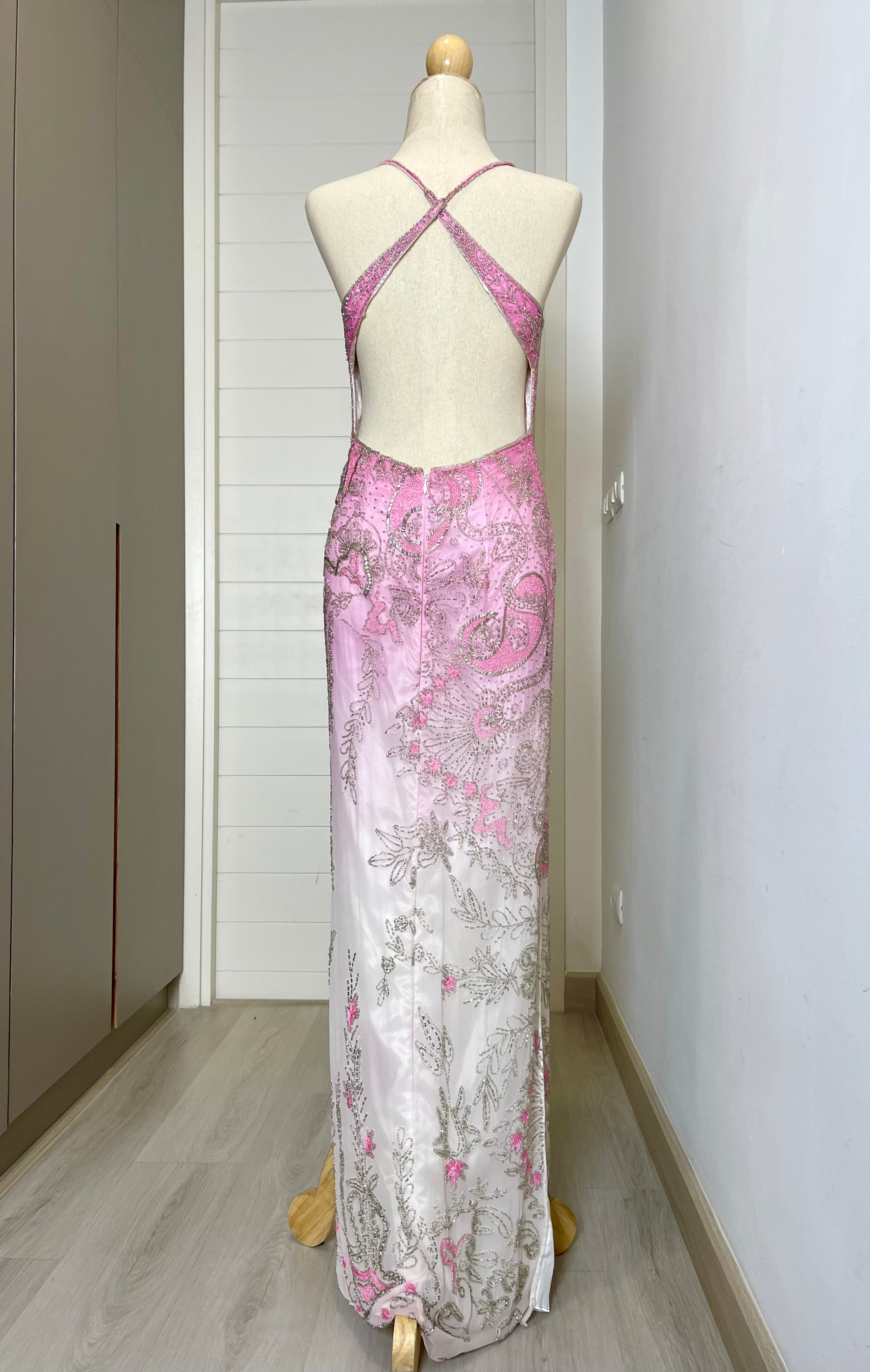 M16 Mia Bella Ombre Pink Evening Gown (S)